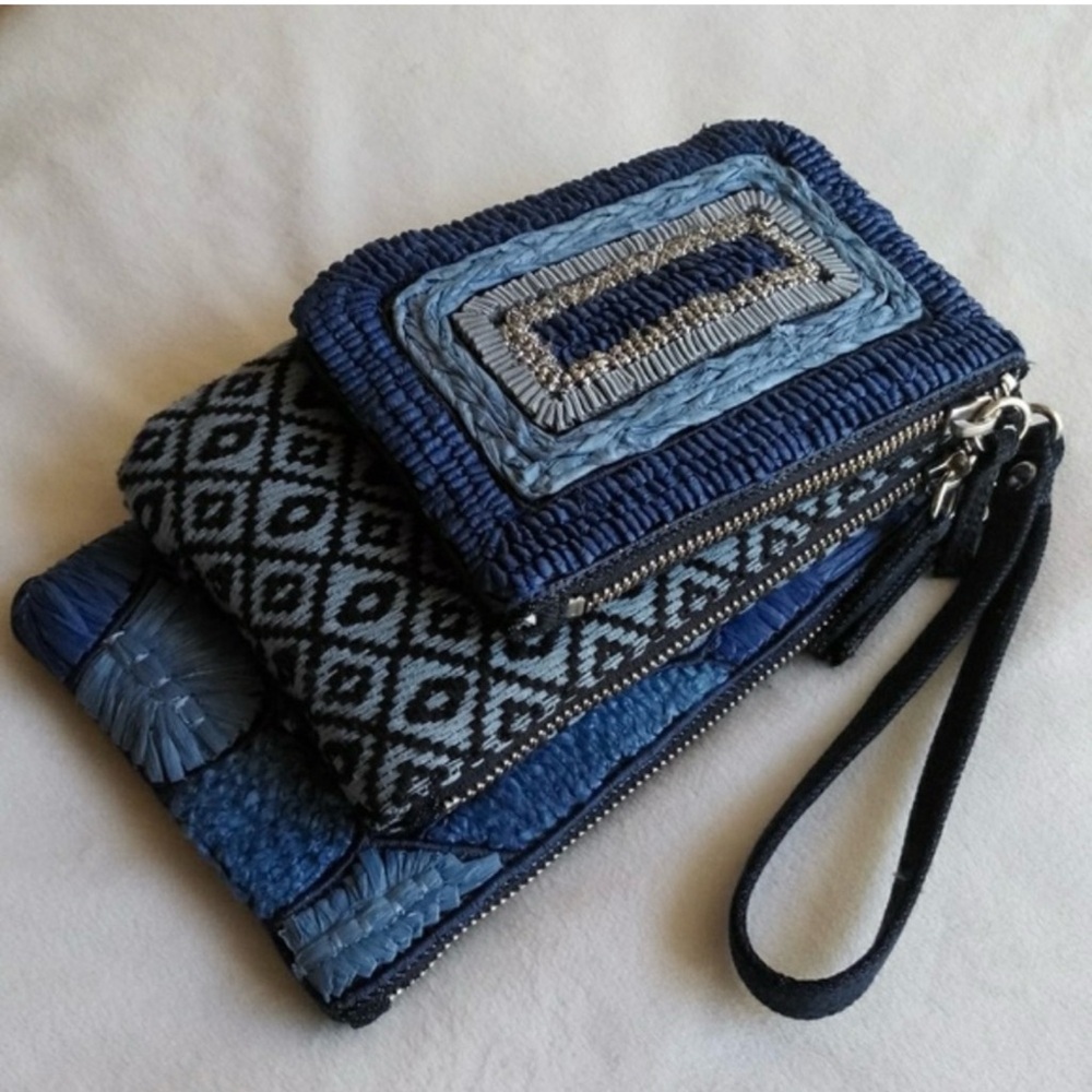 NWT Set of Three (3) Denim Chico’s wristlets - Picture 1 of 10